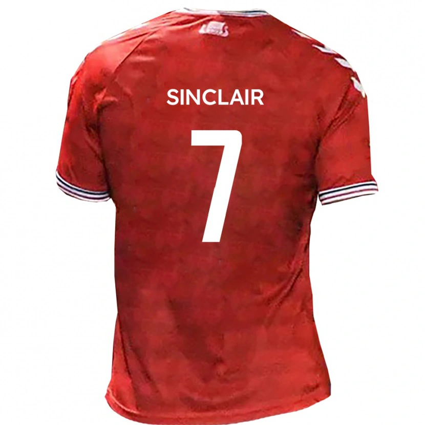 Danxen Kvinnor Tyrese Sinclair #7 Röd Vit Hemmatröja Matchtröjor 2025/26 Tröjor T-Tröja
