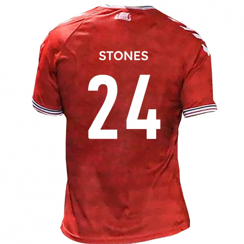 Danxen Kvinnor Josh Stones #24 Röd Vit Hemmatröja Matchtröjor 2025/26 Tröjor T-Tröja