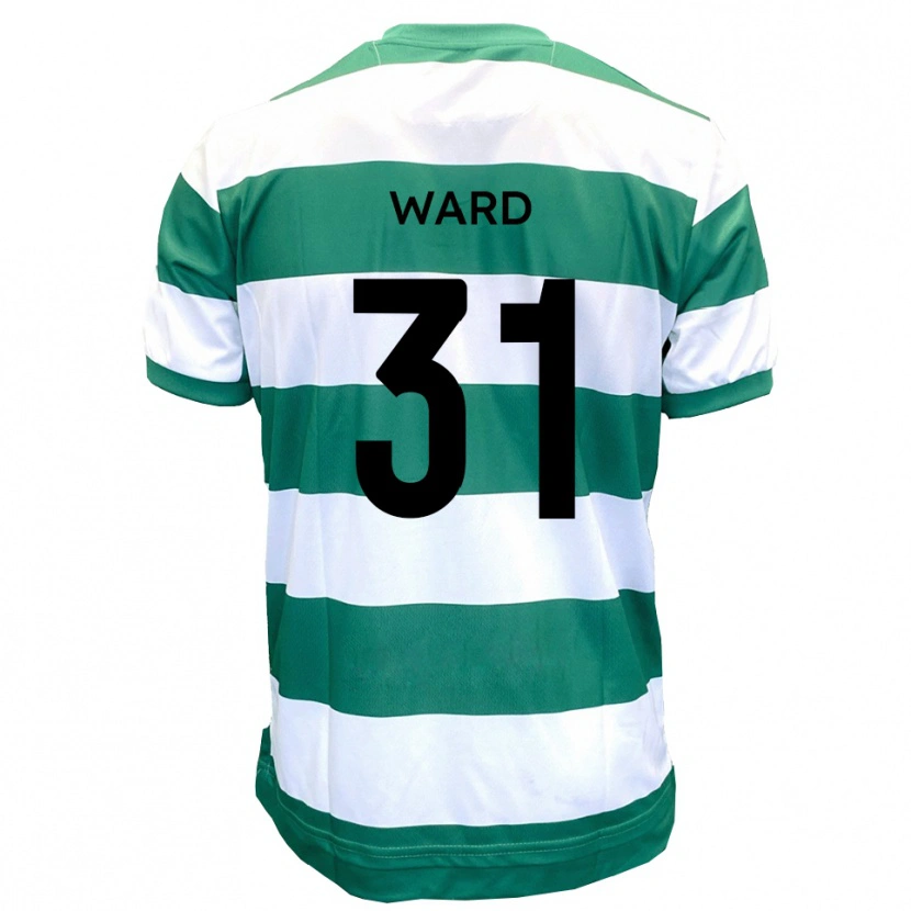 Danxen Kvinnor Jed Ward #31 Grön Vit Hemmatröja Matchtröjor 2025/26 Tröjor T-Tröja