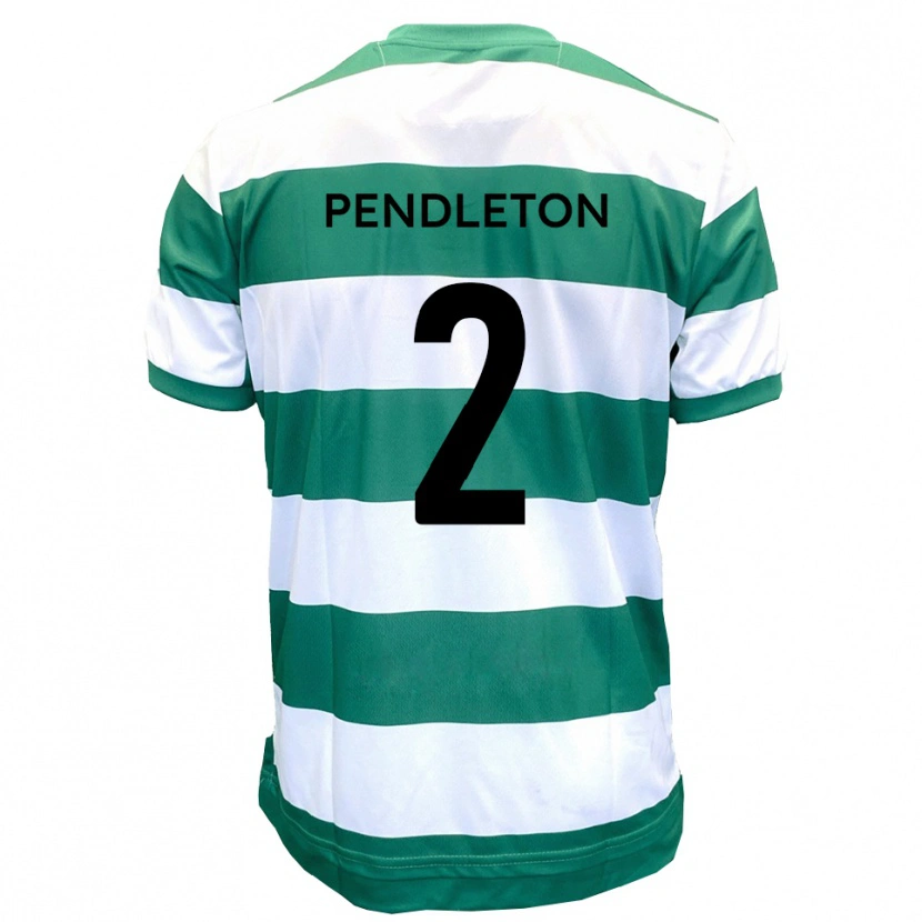 Danxen Kvinnor Byron Pendleton #2 Grön Vit Hemmatröja Matchtröjor 2025/26 Tröjor T-Tröja