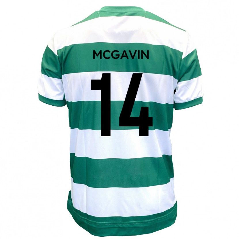 Danxen Kvinnor Brett Mcgavin #14 Grön Vit Hemmatröja Matchtröjor 2025/26 Tröjor T-Tröja