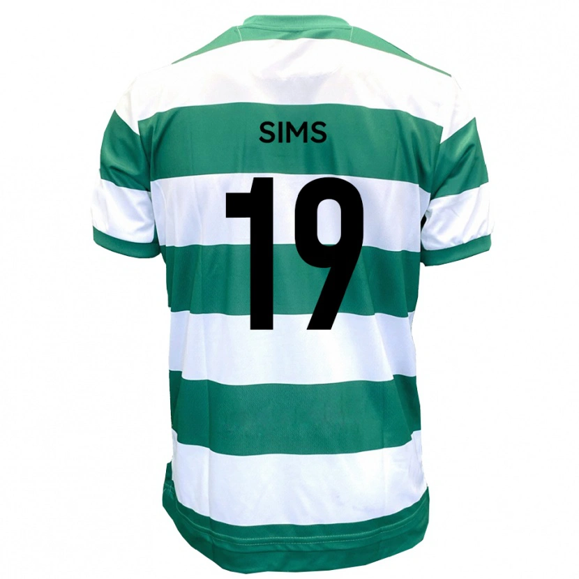 Danxen Kvinnor Josh Sims #19 Grön Vit Hemmatröja Matchtröjor 2025/26 Tröjor T-Tröja
