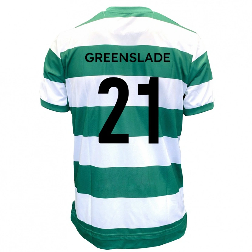 Danxen Kvinnor Harvey Greenslade #21 Grön Vit Hemmatröja Matchtröjor 2025/26 Tröjor T-Tröja