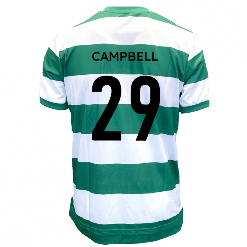 Danxen Kvinnor Tahvon Campbell #29 Grön Vit Hemmatröja Matchtröjor 2025/26 Tröjor T-Tröja