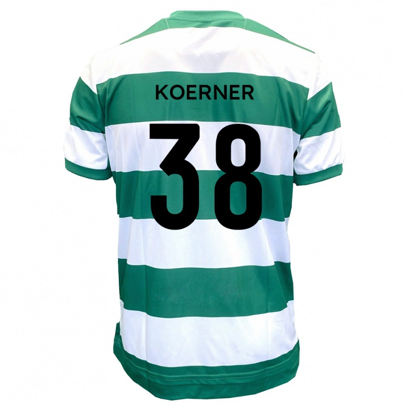 Danxen Kvinnor Corey Koerner #38 Grön Vit Hemmatröja Matchtröjor 2025/26 Tröjor T-Tröja
