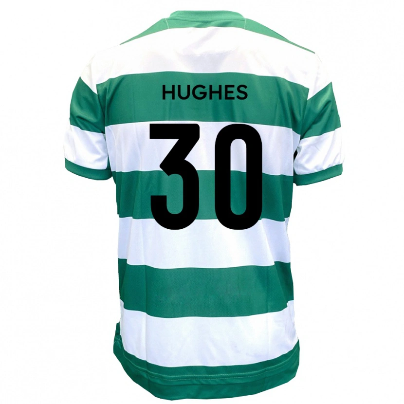 Danxen Kvinnor Ollie Hughes #30 Grön Vit Hemmatröja Matchtröjor 2025/26 Tröjor T-Tröja