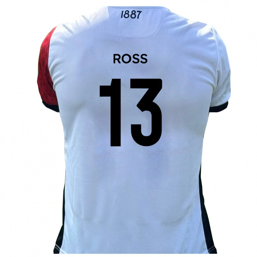 Danxen Kvinnor Craig Ross #13 Röd Vit Hemmatröja Matchtröjor 2025/26 Tröjor T-Tröja