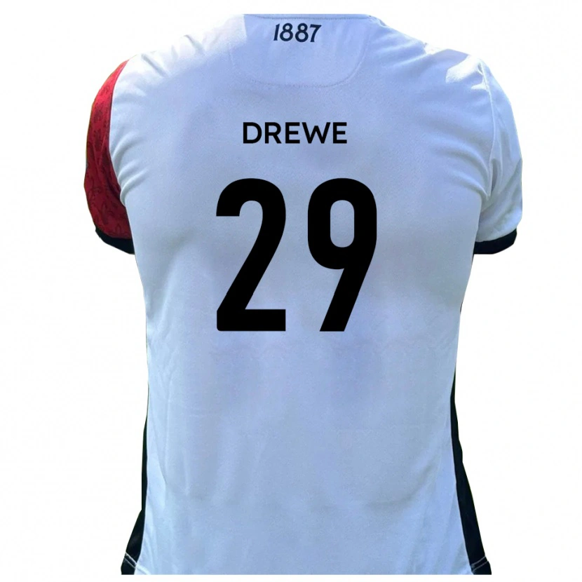 Danxen Kvinnor Aaron Drewe #29 Röd Vit Hemmatröja Matchtröjor 2025/26 Tröjor T-Tröja