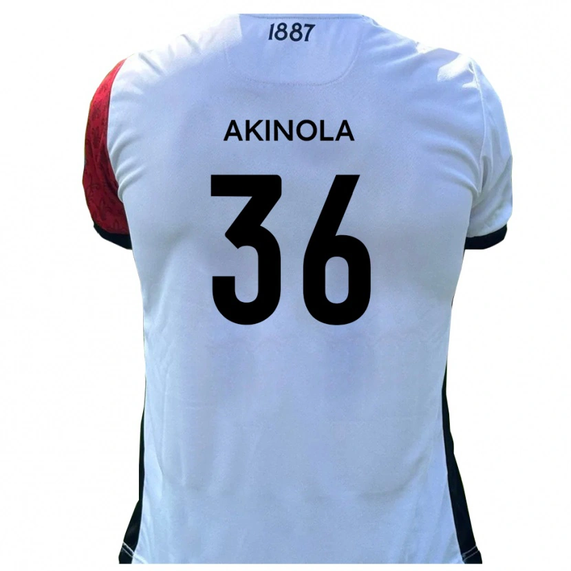 Danxen Kvinnor Tim Akinola #36 Röd Vit Hemmatröja Matchtröjor 2025/26 Tröjor T-Tröja