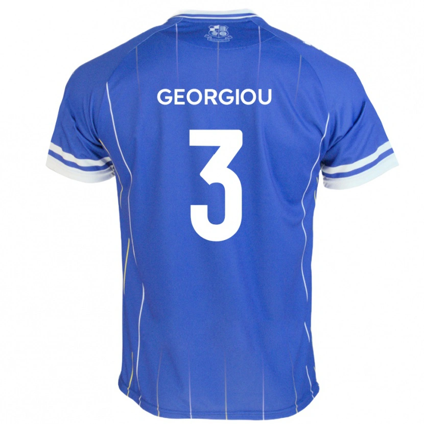 Danxen Kvinnor Anthony Georgiou #3 Kungligt Blått Hemmatröja Matchtröjor 2025/26 Tröjor T-Tröja
