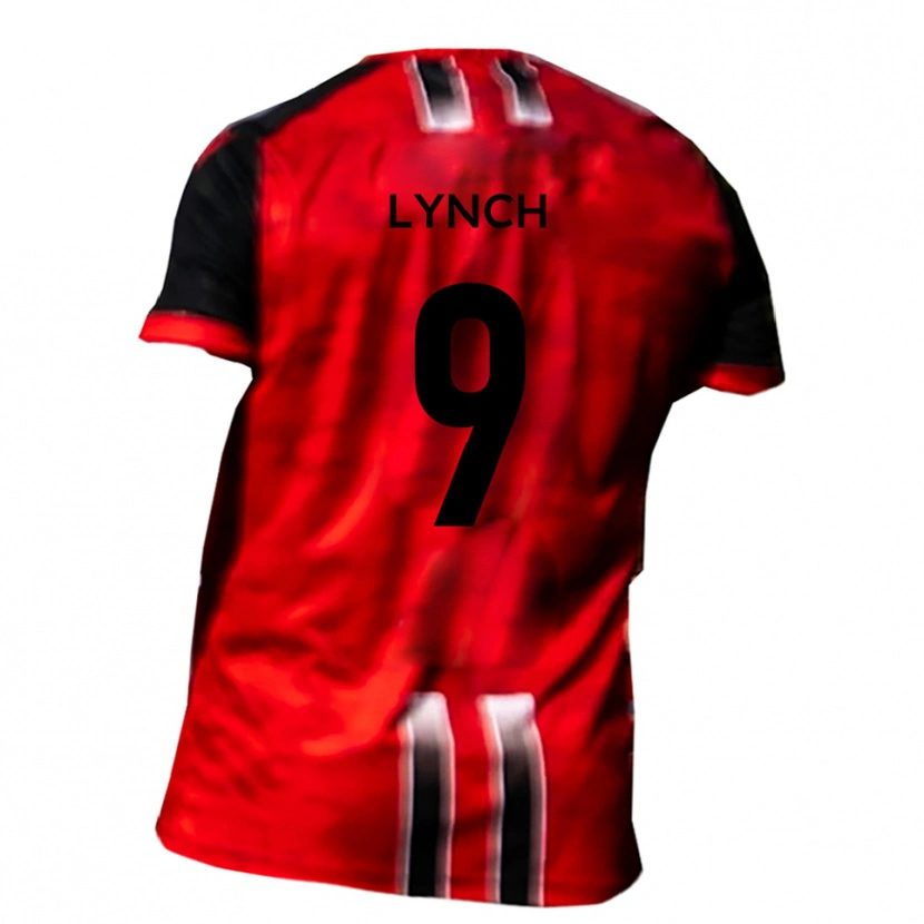 Danxen Kvinnor Oliver Lynch #9 Röd Svart Hemmatröja Matchtröjor 2025/26 Tröjor T-Tröja