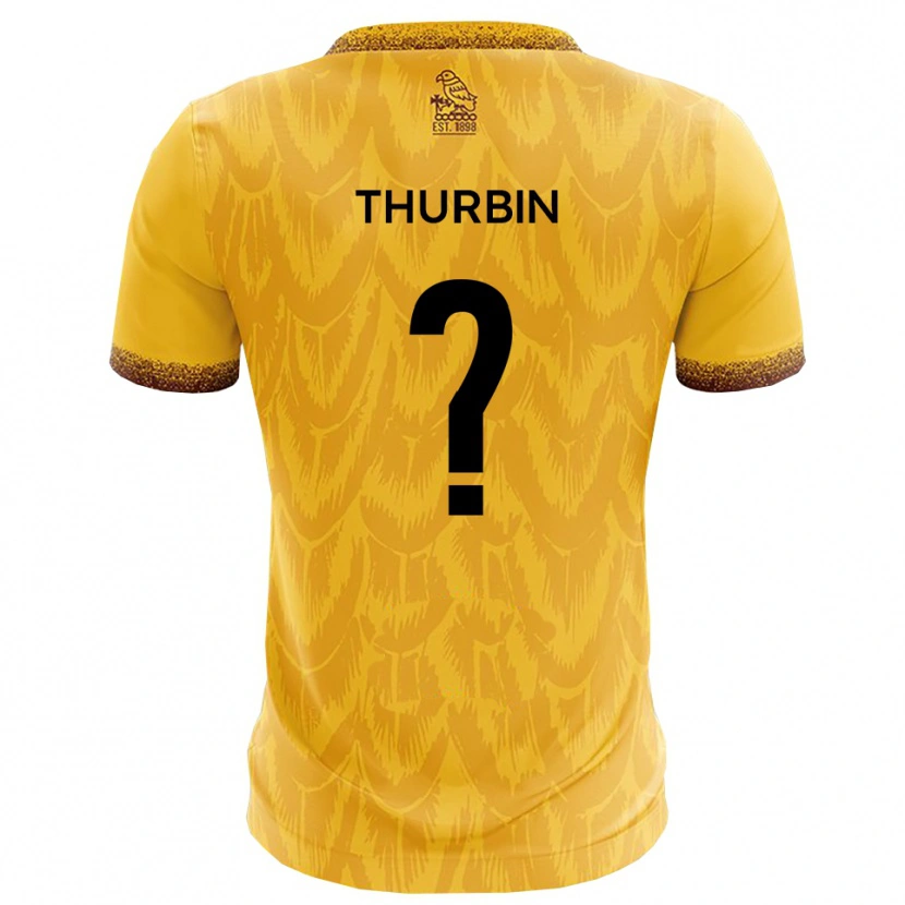 Danxen Kvinnor Johnny Thurbin #0 Gult Brunt Hemmatröja Matchtröjor 2025/26 Tröjor T-Tröja