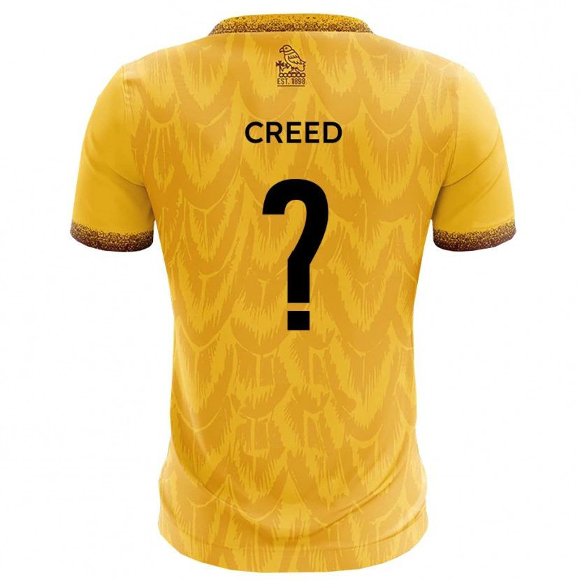 Danxen Kvinnor Oliver Creed #0 Gult Brunt Hemmatröja Matchtröjor 2025/26 Tröjor T-Tröja