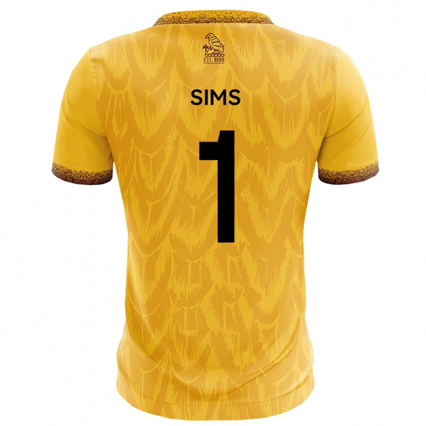 Danxen Kvinnor Jack Sims #1 Gult Brunt Hemmatröja Matchtröjor 2025/26 Tröjor T-Tröja