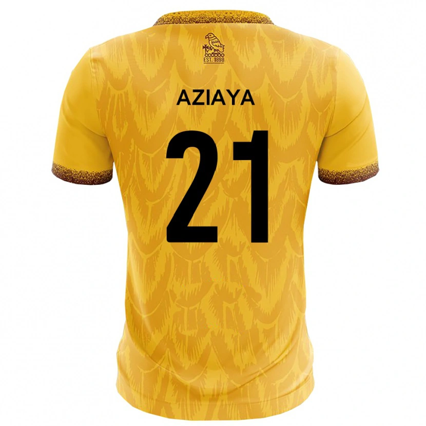 Danxen Kvinnor David Aziaya #21 Gult Brunt Hemmatröja Matchtröjor 2025/26 Tröjor T-Tröja