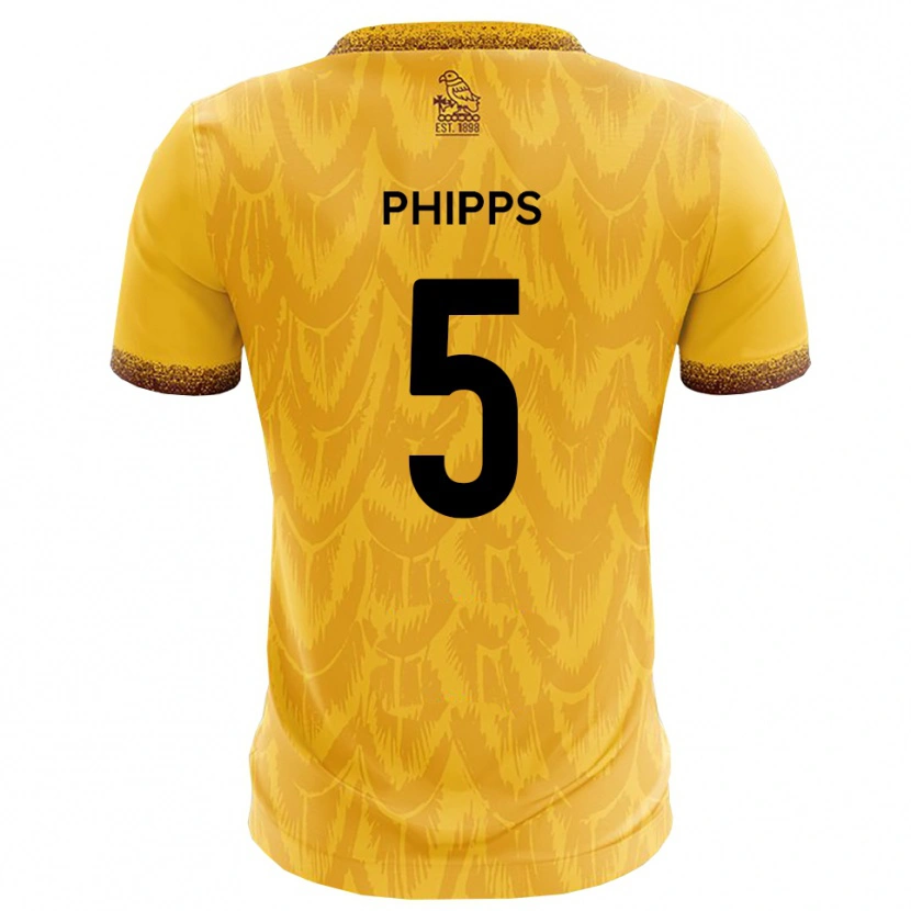 Danxen Kvinnor Harry Phipps #5 Gult Brunt Hemmatröja Matchtröjor 2025/26 Tröjor T-Tröja