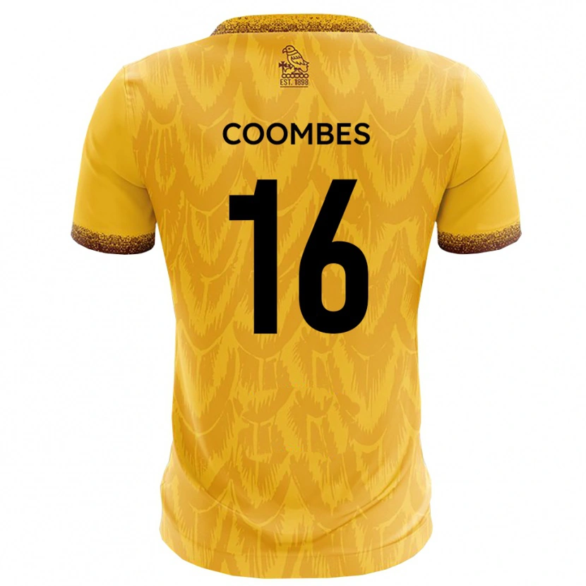 Danxen Kvinnor Jay Coombes #16 Gult Brunt Hemmatröja Matchtröjor 2025/26 Tröjor T-Tröja