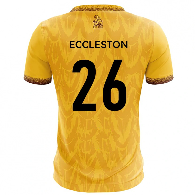 Danxen Kvinnor Junior Eccleston #26 Gult Brunt Hemmatröja Matchtröjor 2025/26 Tröjor T-Tröja