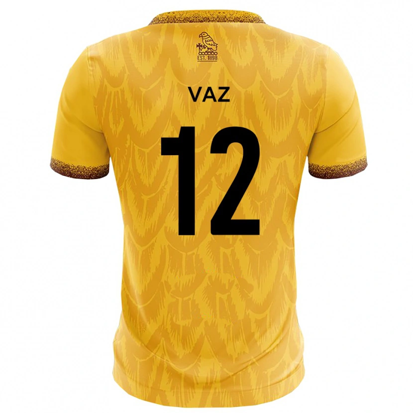 Danxen Kvinnor Eduino Vaz #12 Gult Brunt Hemmatröja Matchtröjor 2025/26 Tröjor T-Tröja