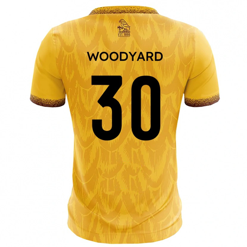 Danxen Kvinnor Alex Woodyard #30 Gult Brunt Hemmatröja Matchtröjor 2025/26 Tröjor T-Tröja