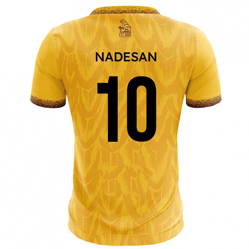 Danxen Kvinnor Ashley Nadesan #10 Gult Brunt Hemmatröja Matchtröjor 2025/26 Tröjor T-Tröja