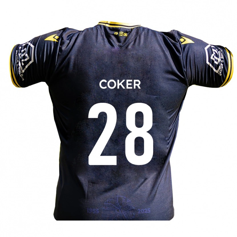Danxen Kvinnor Oliver Coker #28 Marin Gul Hemmatröja Matchtröjor 2025/26 Tröjor T-Tröja