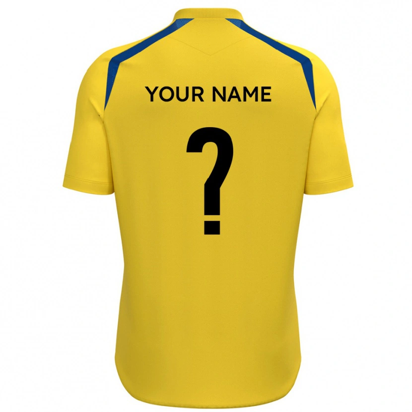 Danxen Kvinnor Ditt Namn #0 Gul Blå Hemmatröja Matchtröjor 2025/26 Tröjor T-Tröja
