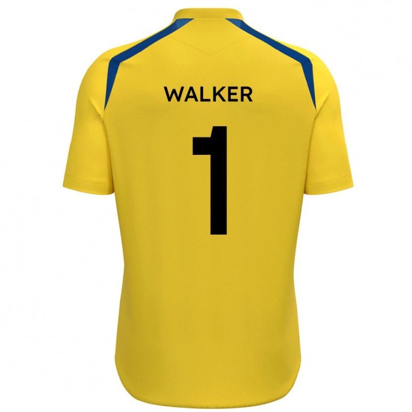 Danxen Kvinnor Laurie Walker #1 Gul Blå Hemmatröja Matchtröjor 2025/26 Tröjor T-Tröja