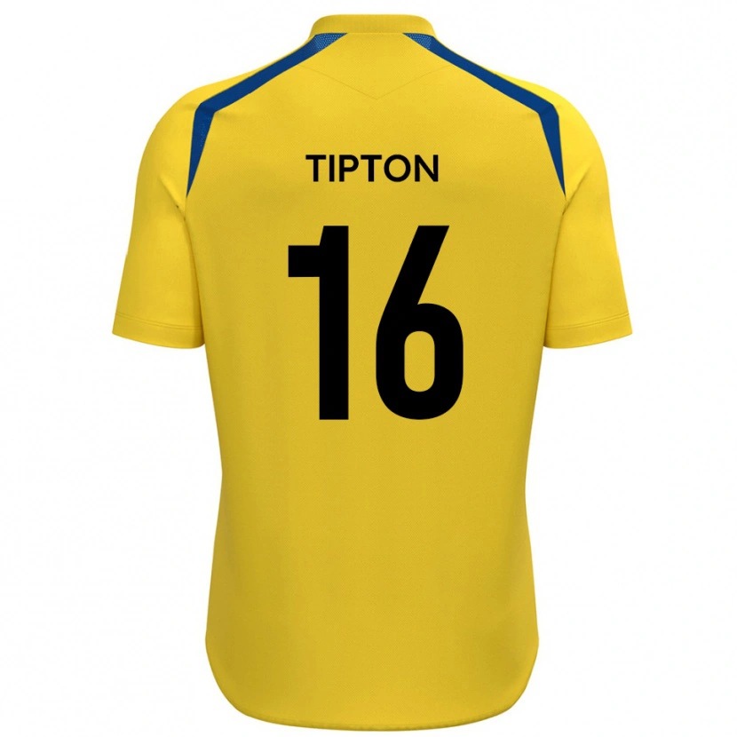 Danxen Kvinnor Ollie Tipton #16 Gul Blå Hemmatröja Matchtröjor 2025/26 Tröjor T-Tröja