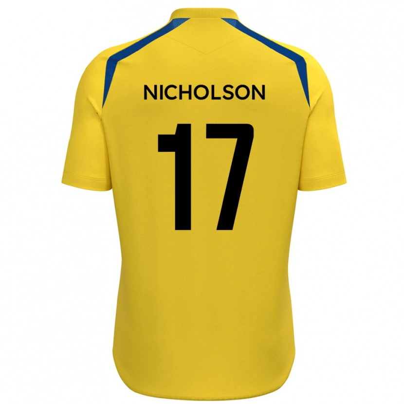 Danxen Kvinnor Brad Nicholson #17 Gul Blå Hemmatröja Matchtröjor 2025/26 Tröjor T-Tröja