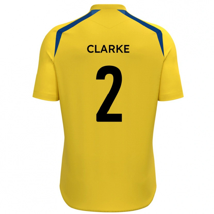 Danxen Kvinnor James Clarke #2 Gul Blå Hemmatröja Matchtröjor 2025/26 Tröjor T-Tröja