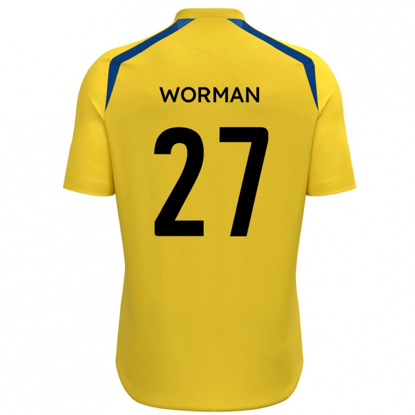 Danxen Kvinnor Ben Worman #27 Gul Blå Hemmatröja Matchtröjor 2025/26 Tröjor T-Tröja