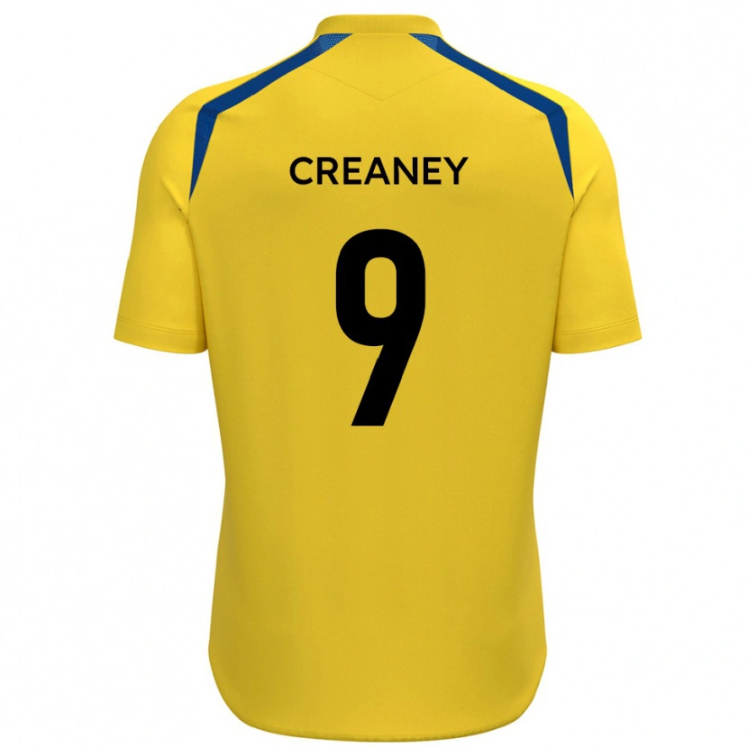 Danxen Kvinnor Dan Creaney #9 Gul Blå Hemmatröja Matchtröjor 2025/26 Tröjor T-Tröja