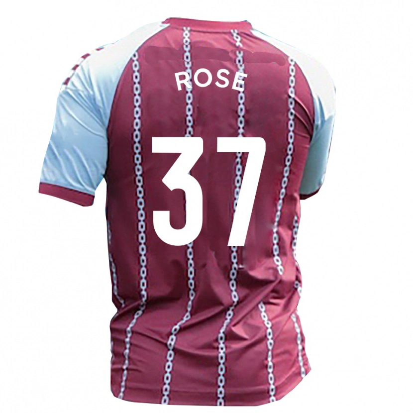 Danxen Kvinnor Oliver Rose #37 Himmelsblå Rost Röd Hemmatröja Matchtröjor 2025/26 Tröjor T-Tröja