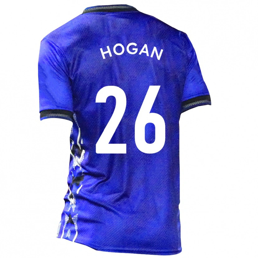Danxen Kvinnor Liam Hogan #26 Blå Vit Hemmatröja Matchtröjor 2025/26 Tröjor T-Tröja