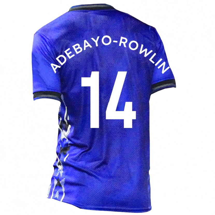 Danxen Kvinnor Tobi Adebayo-Rowling #14 Blå Vit Hemmatröja Matchtröjor 2025/26 Tröjor T-Tröja