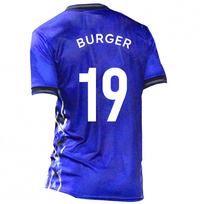 Danxen Kvinnor Jake Burger #19 Blå Vit Hemmatröja Matchtröjor 2025/26 Tröjor T-Tröja