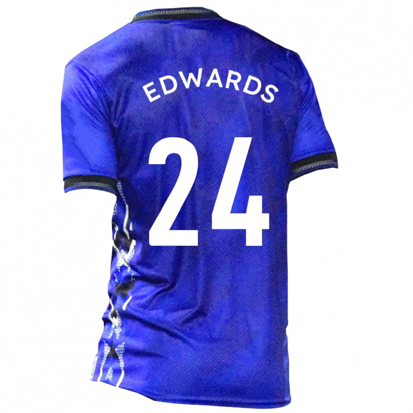 Danxen Kvinnor Corey Edwards #24 Blå Vit Hemmatröja Matchtröjor 2025/26 Tröjor T-Tröja