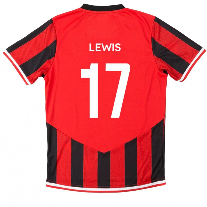 Danxen Kvinnor Paul Lewis #17 Röd Svart Hemmatröja Matchtröjor 2025/26 Tröjor T-Tröja