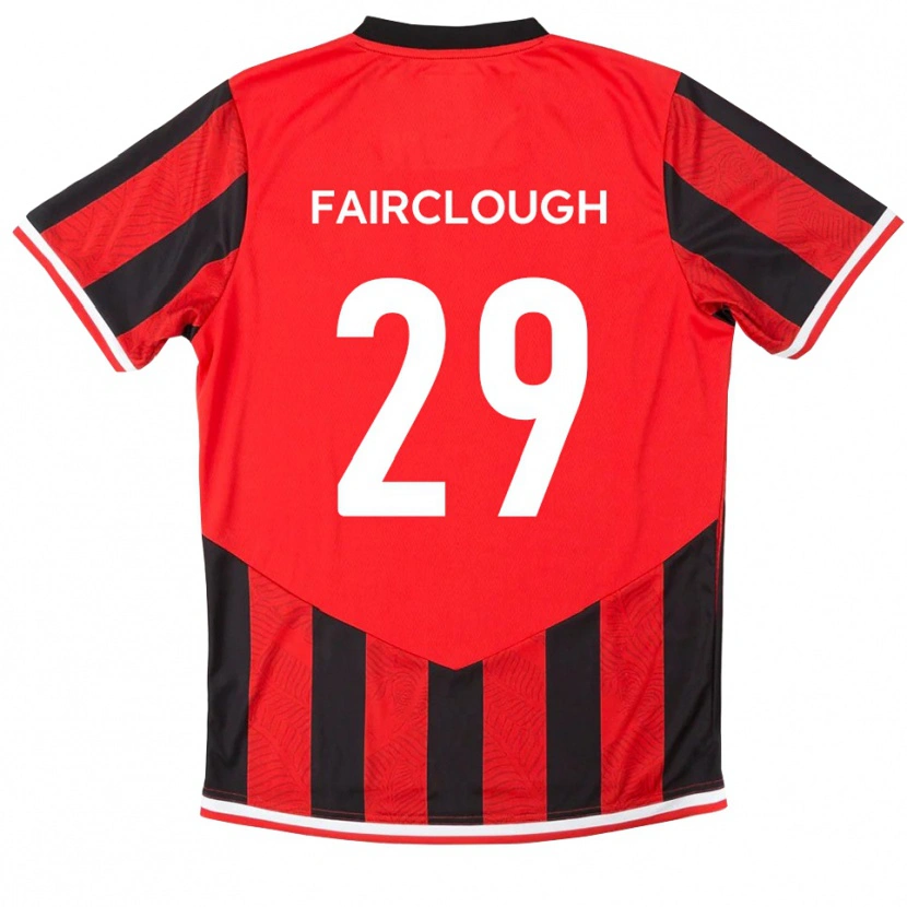 Danxen Kvinnor Adam Fairclough #29 Röd Svart Hemmatröja Matchtröjor 2025/26 Tröjor T-Tröja