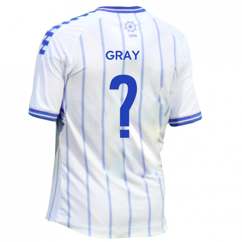 Danxen Kvinnor Lauren Gray #0 Vit Blå Hemmatröja Matchtröjor 2025/26 Tröjor T-Tröja