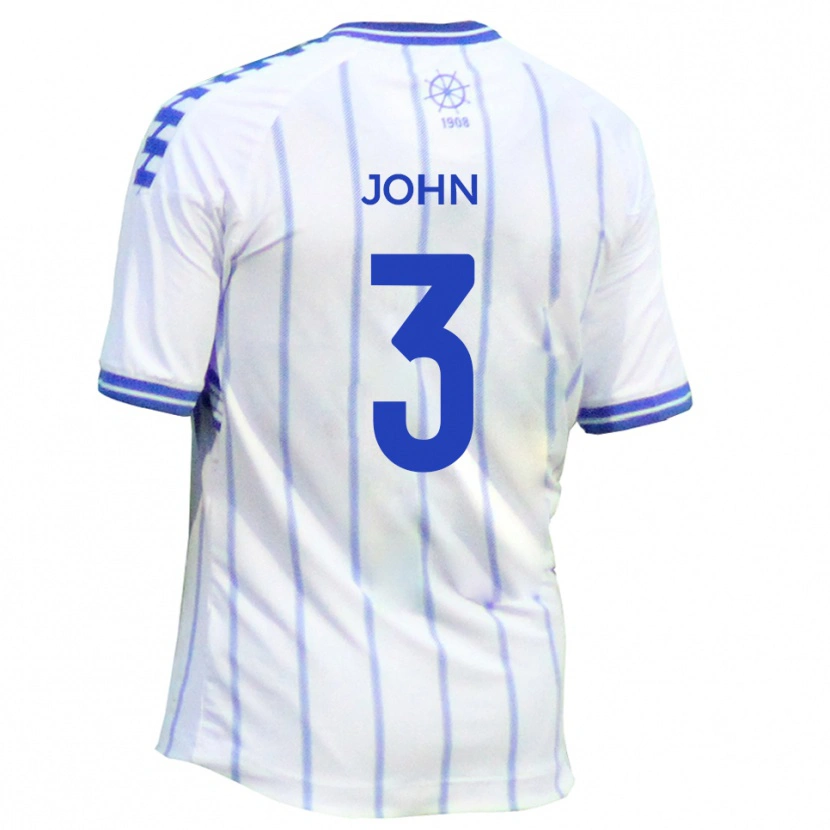 Danxen Kvinnor Cameron John #3 Vit Blå Hemmatröja Matchtröjor 2025/26 Tröjor T-Tröja