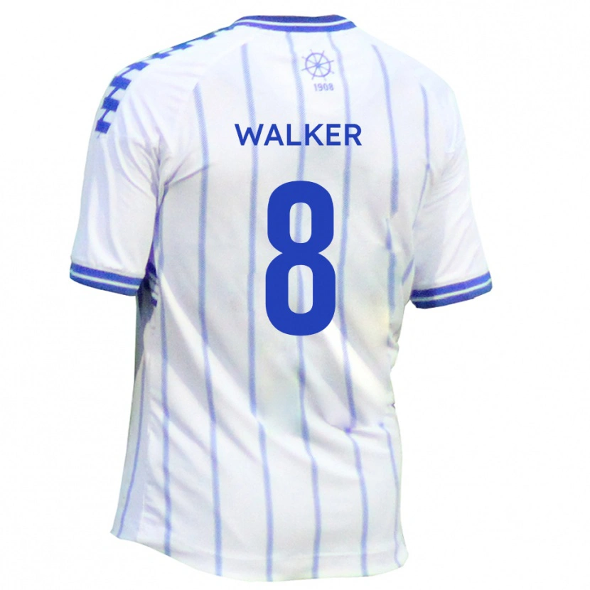 Danxen Kvinnor Brad Walker #8 Vit Blå Hemmatröja Matchtröjor 2025/26 Tröjor T-Tröja
