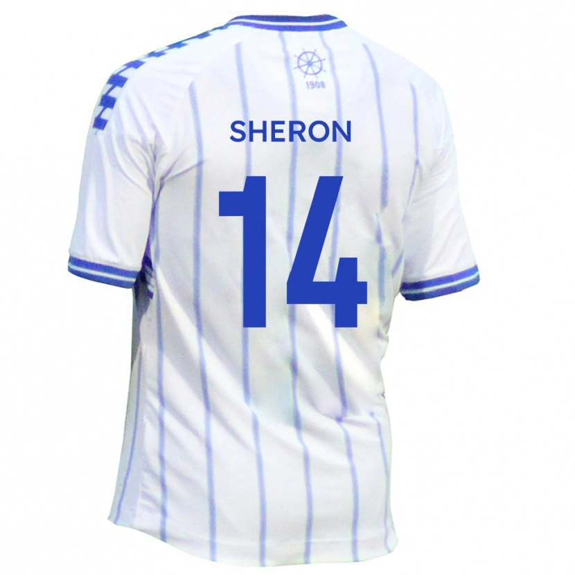 Danxen Kvinnor Nathan Sheron #14 Vit Blå Hemmatröja Matchtröjor 2025/26 Tröjor T-Tröja