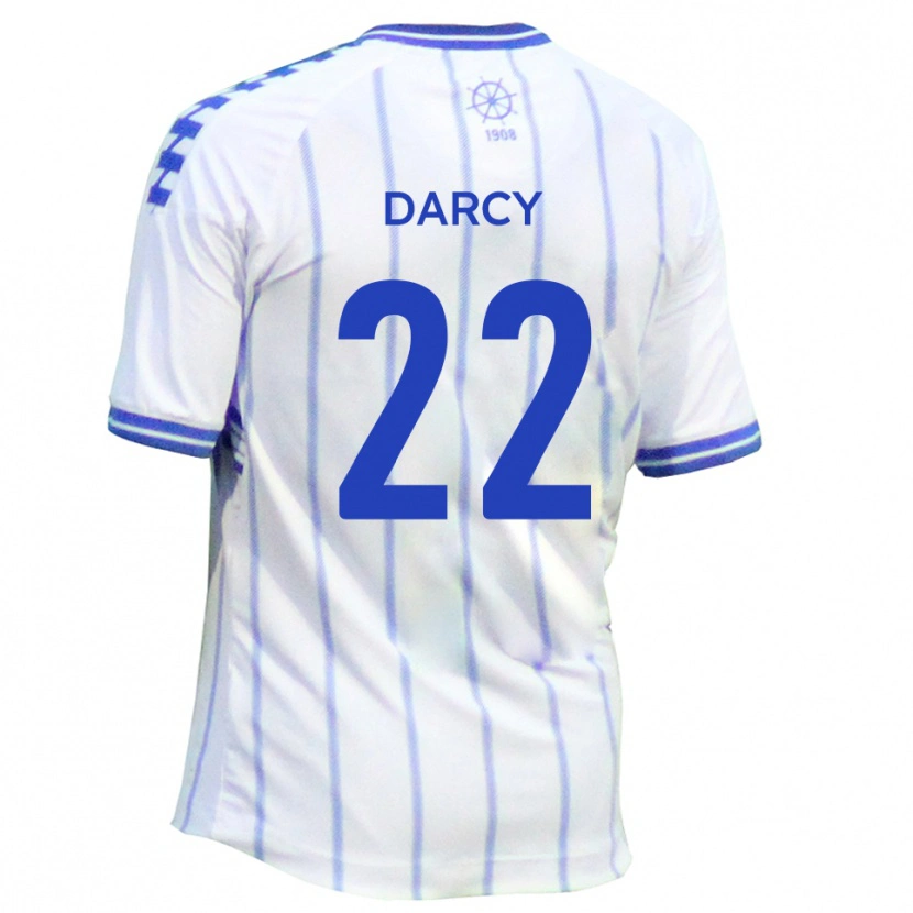 Danxen Kvinnor Campbell Darcy #22 Vit Blå Hemmatröja Matchtröjor 2025/26 Tröjor T-Tröja