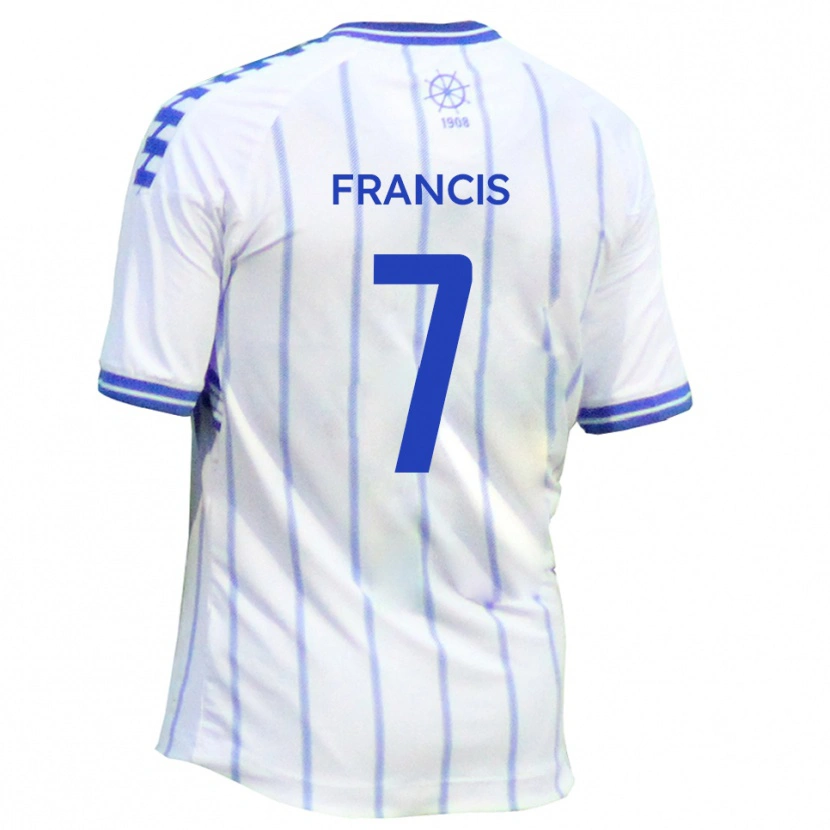 Danxen Kvinnor Jermaine Francis #7 Vit Blå Hemmatröja Matchtröjor 2025/26 Tröjor T-Tröja