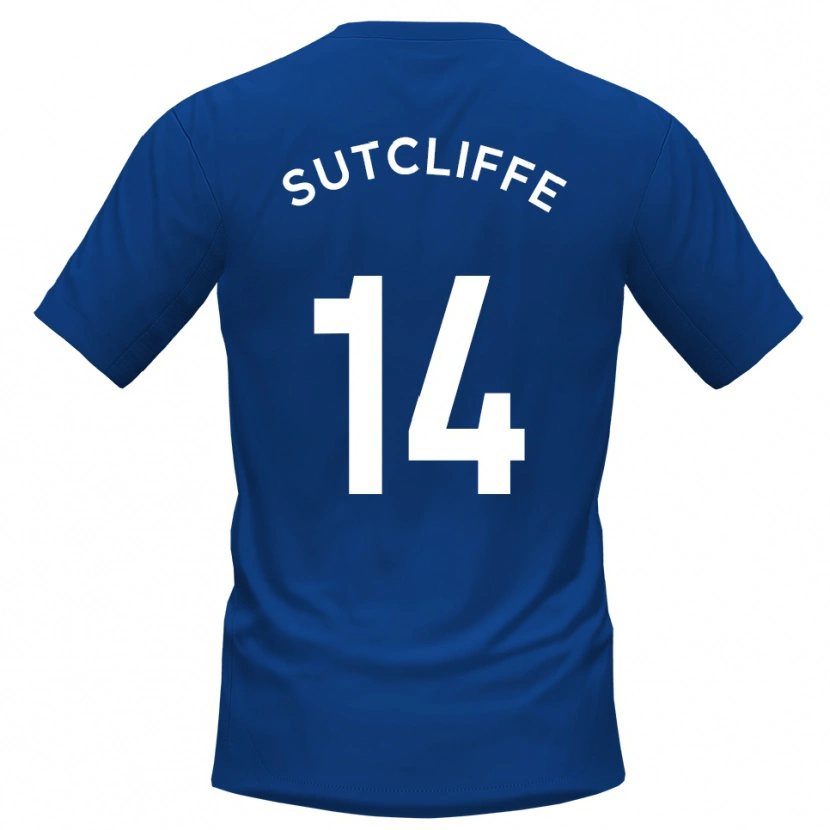 Danxen Kvinnor Harvey Sutcliffe #14 Blå Vit Hemmatröja Matchtröjor 2025/26 Tröjor T-Tröja