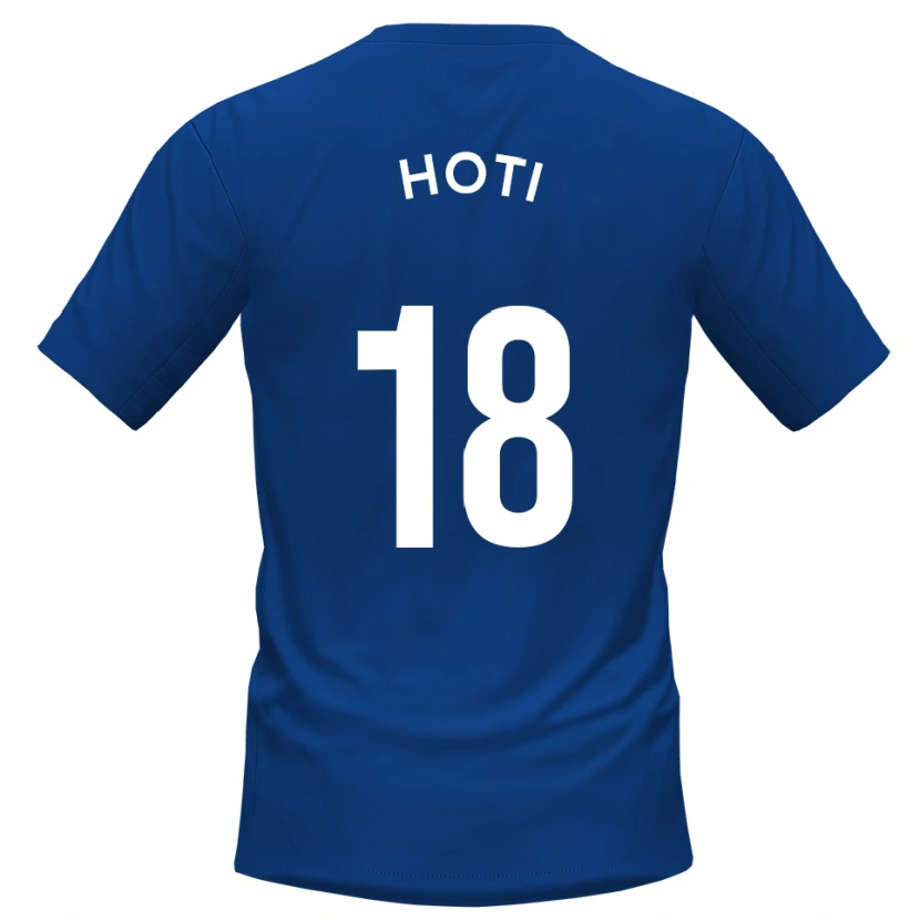 Danxen Kvinnor Florent Hoti #18 Blå Vit Hemmatröja Matchtröjor 2025/26 Tröjor T-Tröja