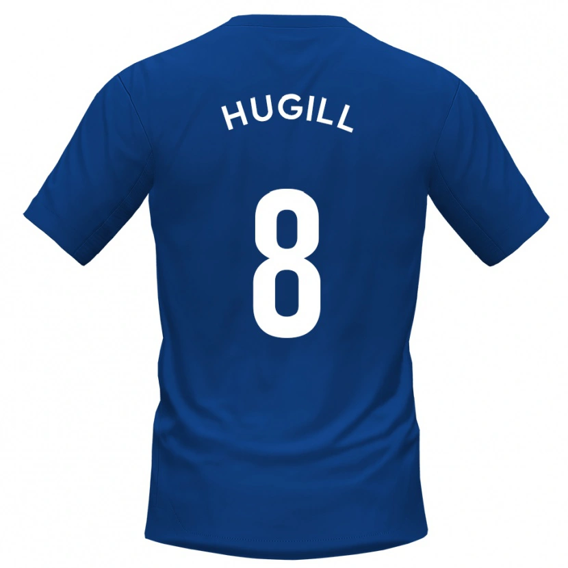 Danxen Kvinnor Will Hugill #8 Blå Vit Hemmatröja Matchtröjor 2025/26 Tröjor T-Tröja