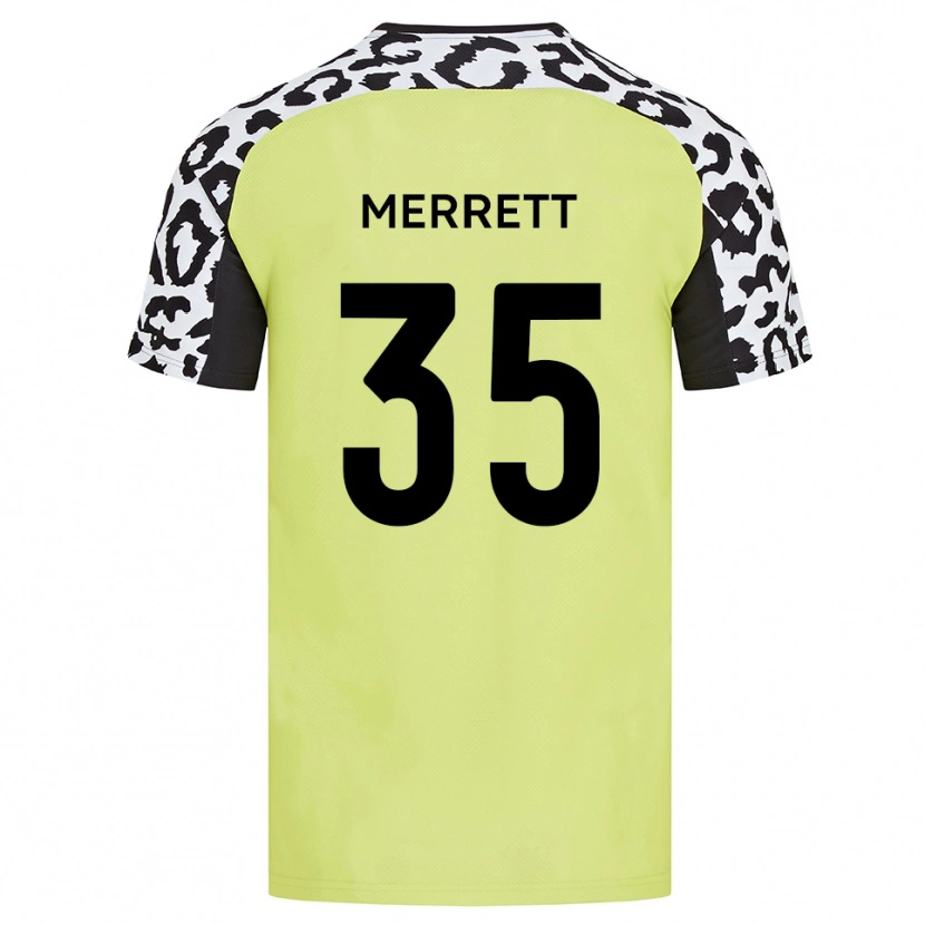 Danxen Kvinnor William Merrett #35 Fluorescerande Gul Hemmatröja Matchtröjor 2025/26 Tröjor T-Tröja